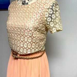 Lace chiffon dress